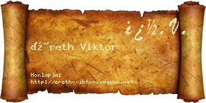 Éreth Viktor névjegykártya