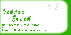viktor ereth business card
